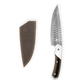 folded steel hawthorn 6 inch damascus chef knife sheath
