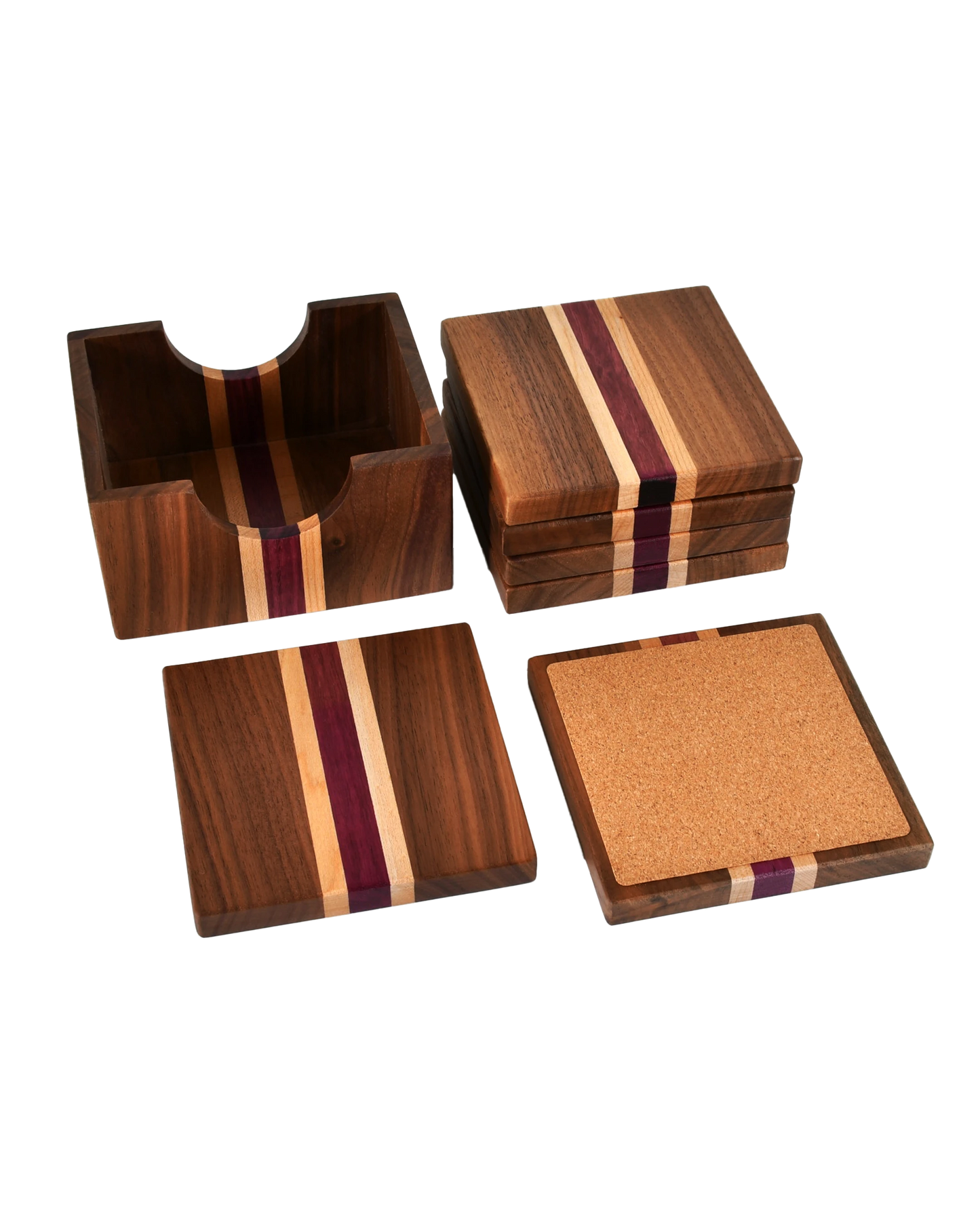Walnut Coaster Set