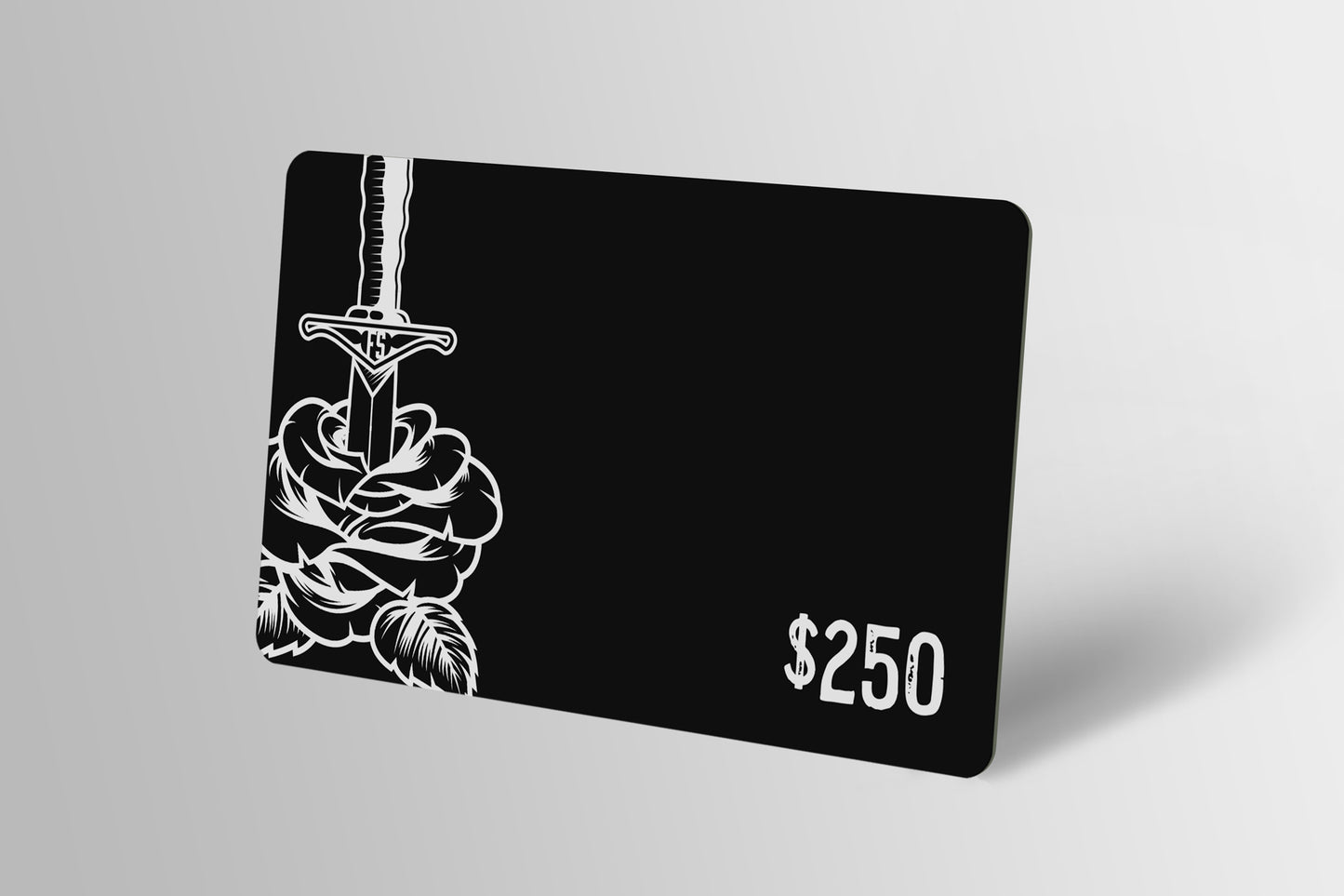 Tarjeta de regalo electrónica de acero plegada
