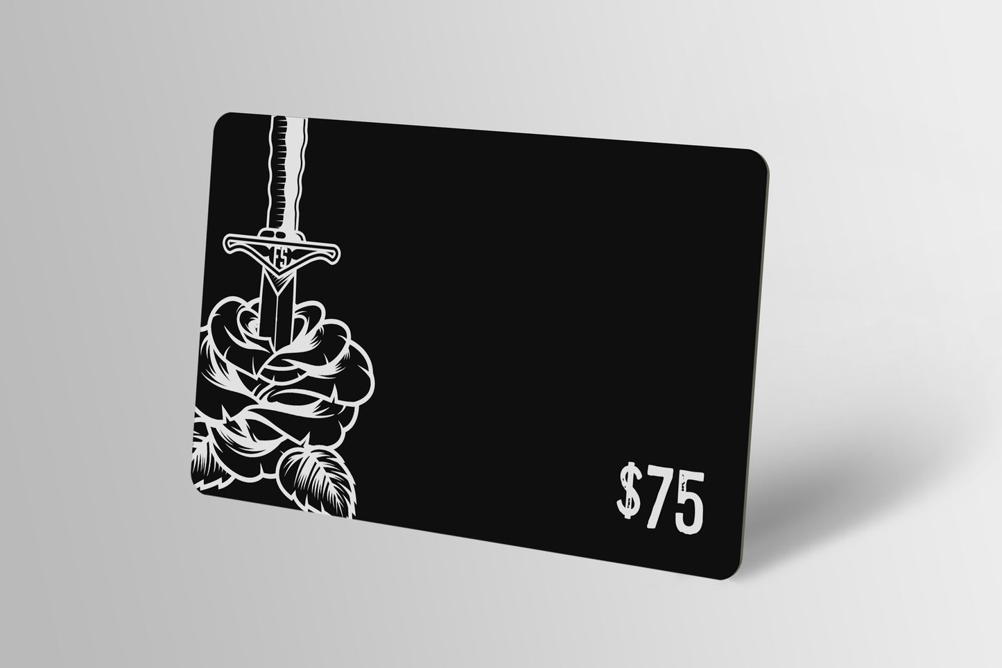 Tarjeta de regalo electrónica de acero plegada