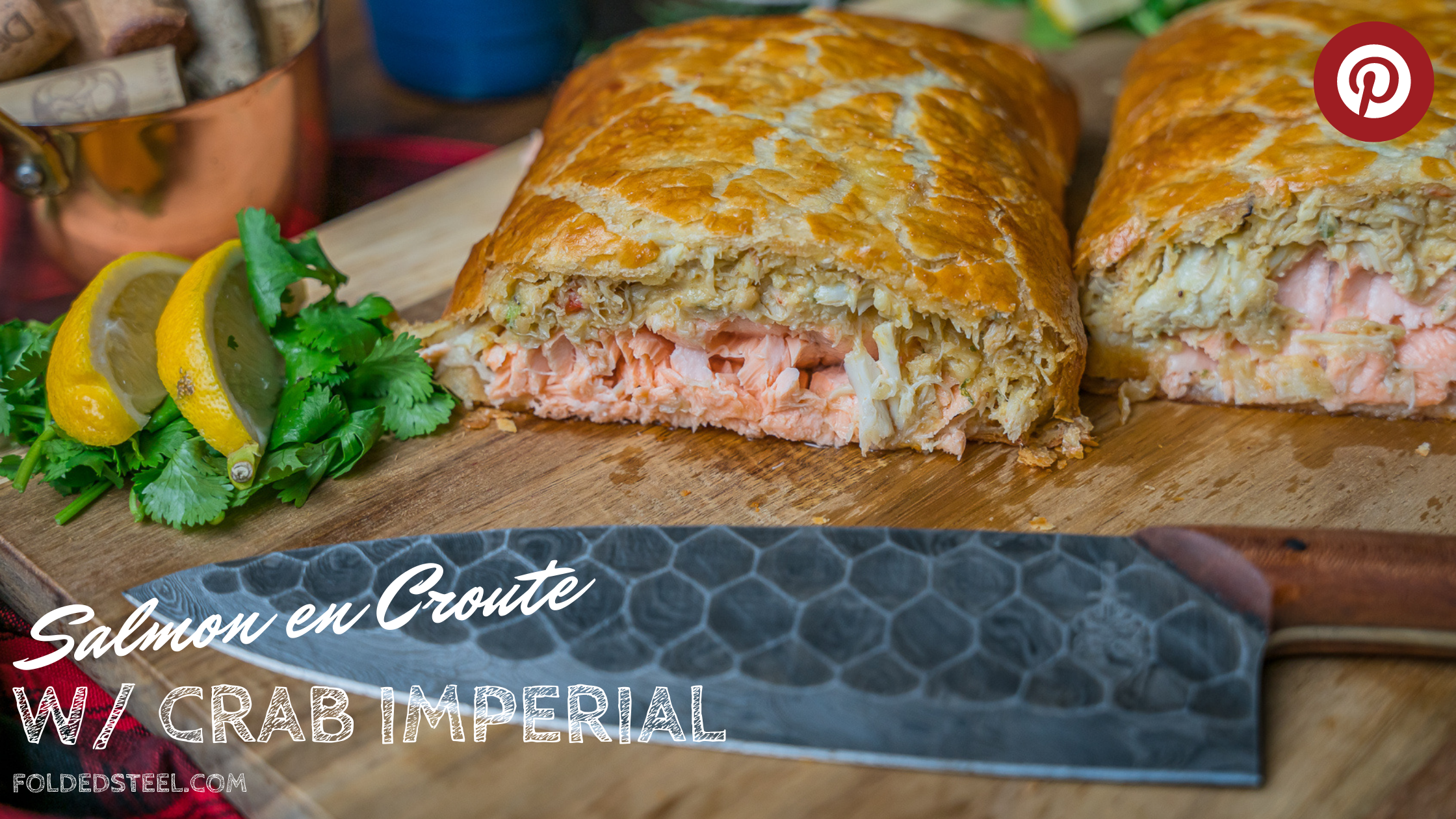 folded steel salmon en croute