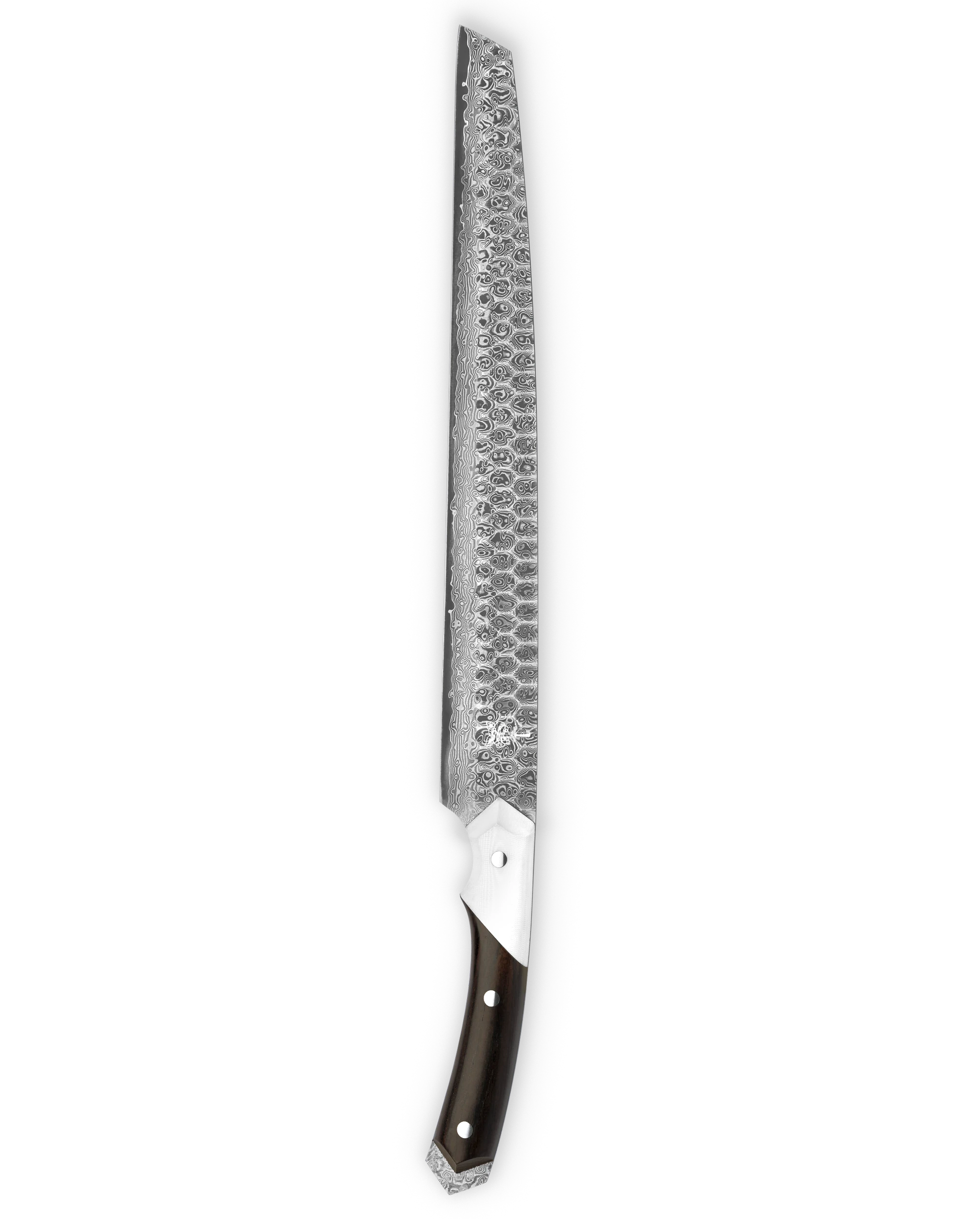 folded steel hawthorn damascus bbq slicer