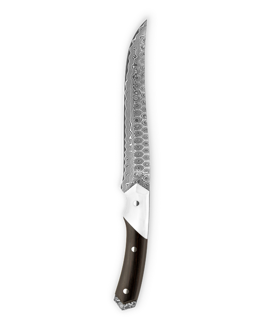 folded steel hawthorn  damascus carver knife