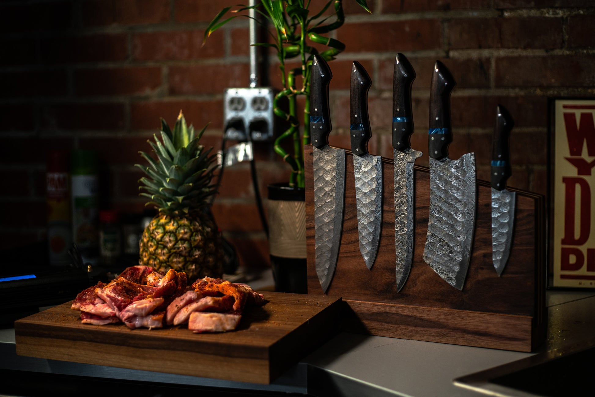 Produce Vegetable Knife, 6 Blade, Square Tip, Brown Handle